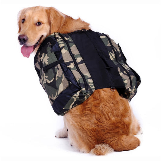 Military Dog Tactical Camouflage Saddle Bag