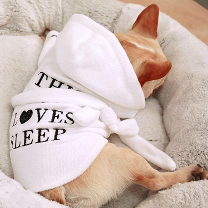 Soft Dog Pajamas Bathrobe