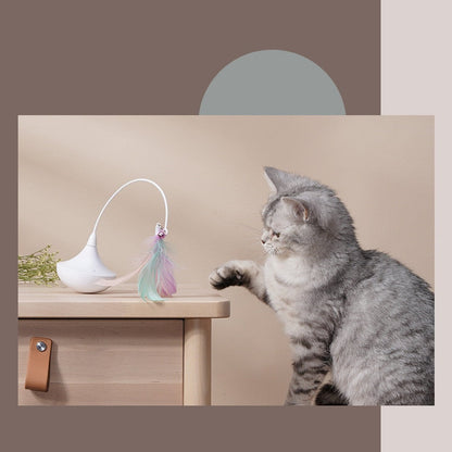 Interactive Cats Stick Feather Tease Toy