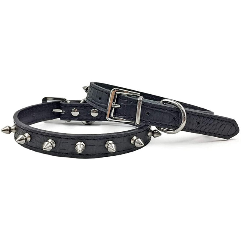 Fashion Spiked Leather Dog Collar