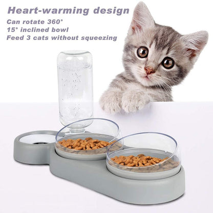 3 In 1 Pet Double Food Bowl