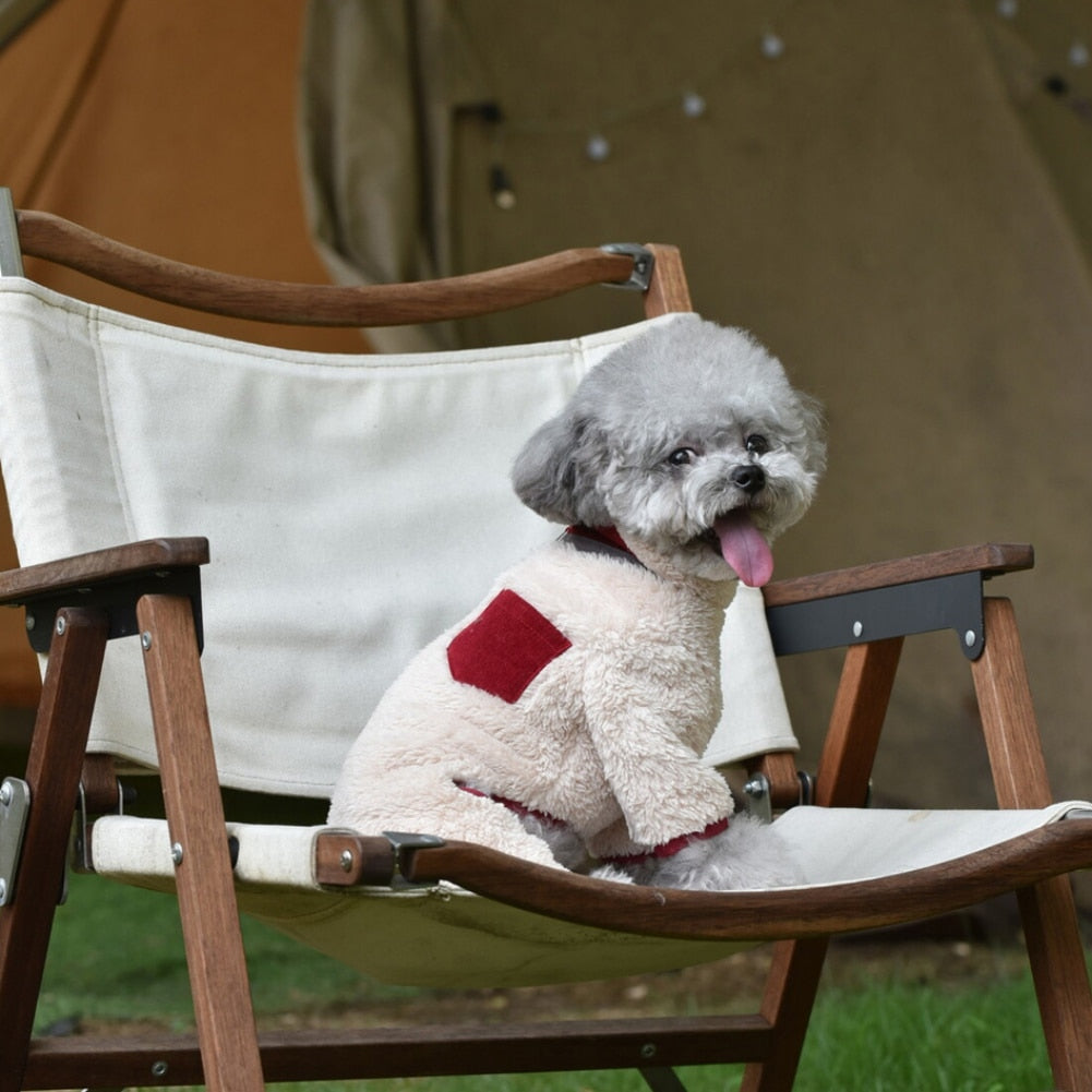 Soft Plush Dog Red Jumpsuit