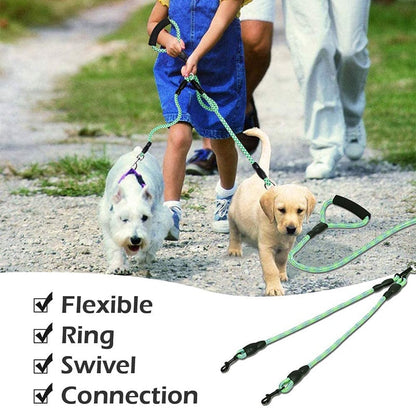 Tangle Free Fashion Dual Dog Lead