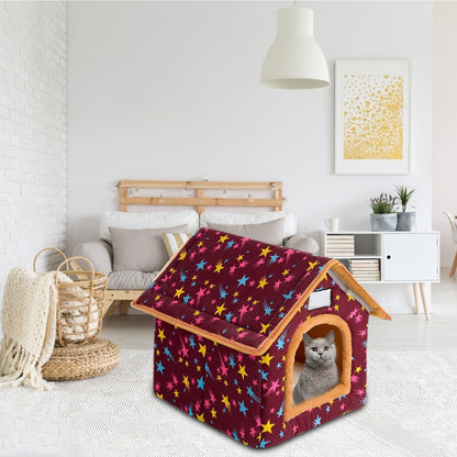 Winter Warm Semi Enclosed Pet House