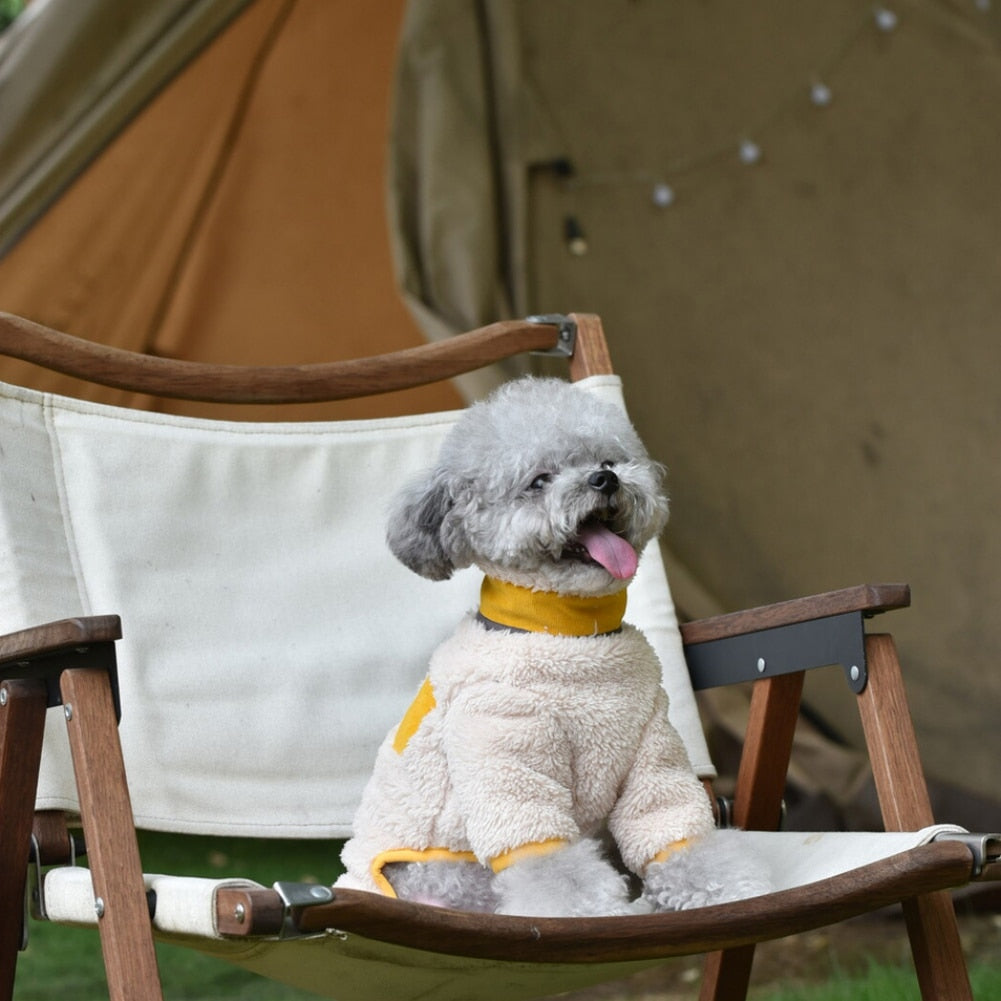 Soft Plush Yellow Dog Jumpsuit