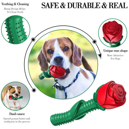 Durable Rose Shaped Dog Toys