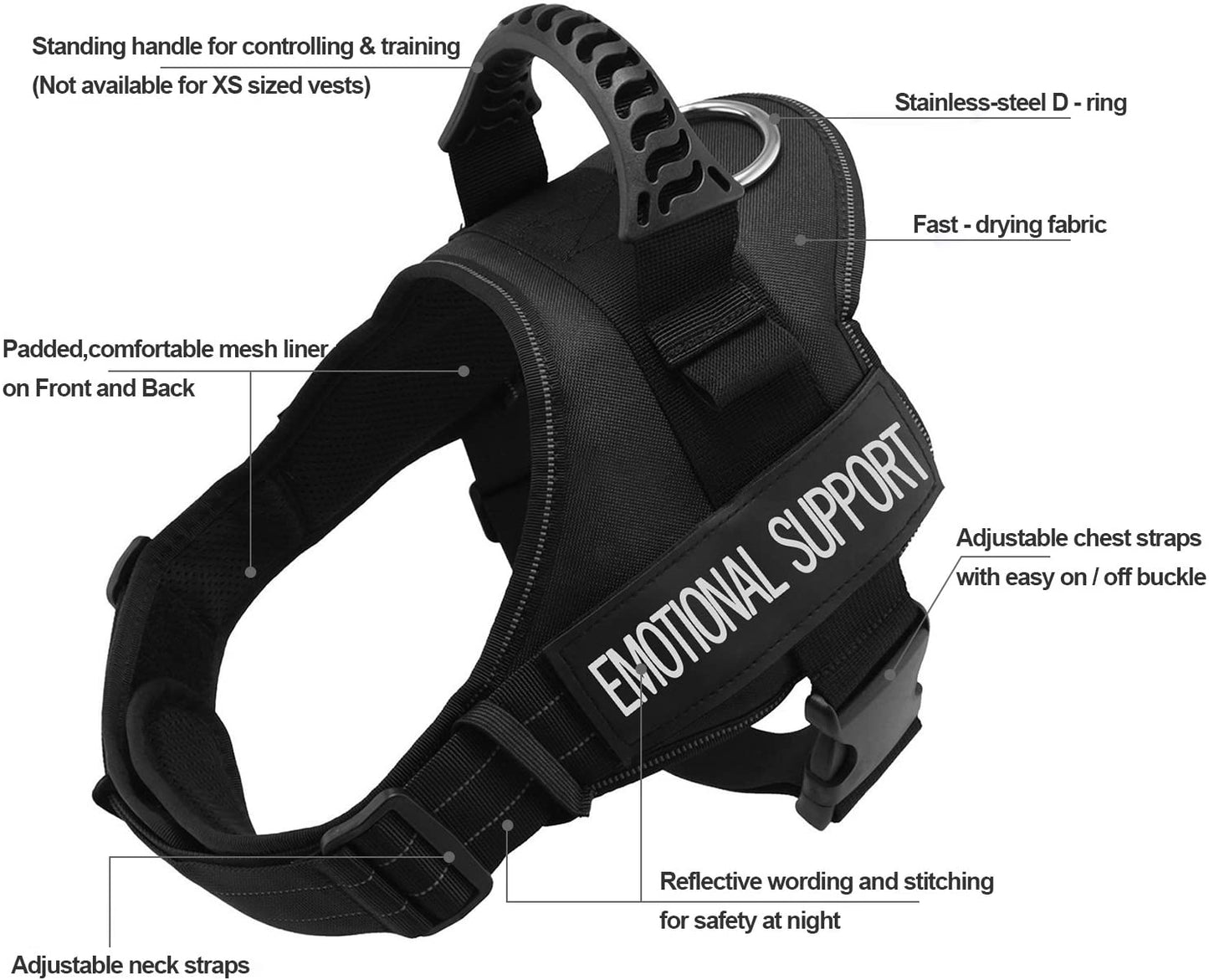 Service Dog Reflective Harness