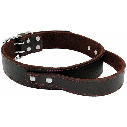 Sturdy Genuine Leather Dog Collar