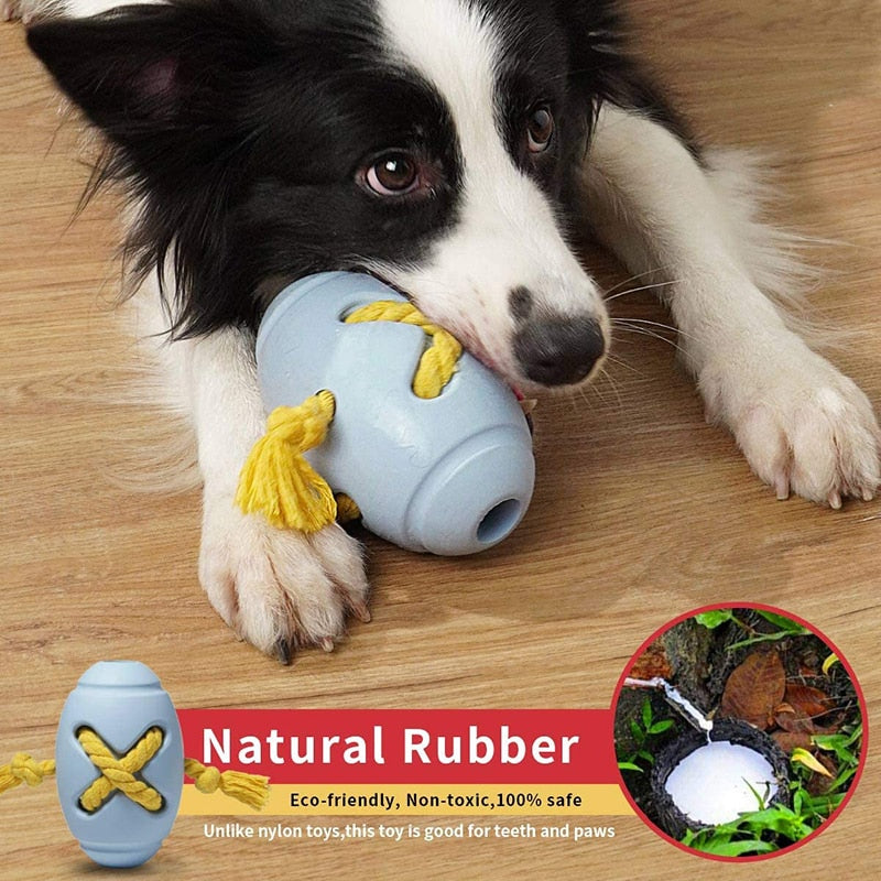 Sturdy Rubber Football Dog Toy