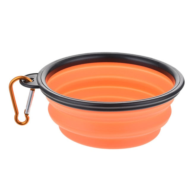 Outdoor Silicone Dog Bowl With Carabiner