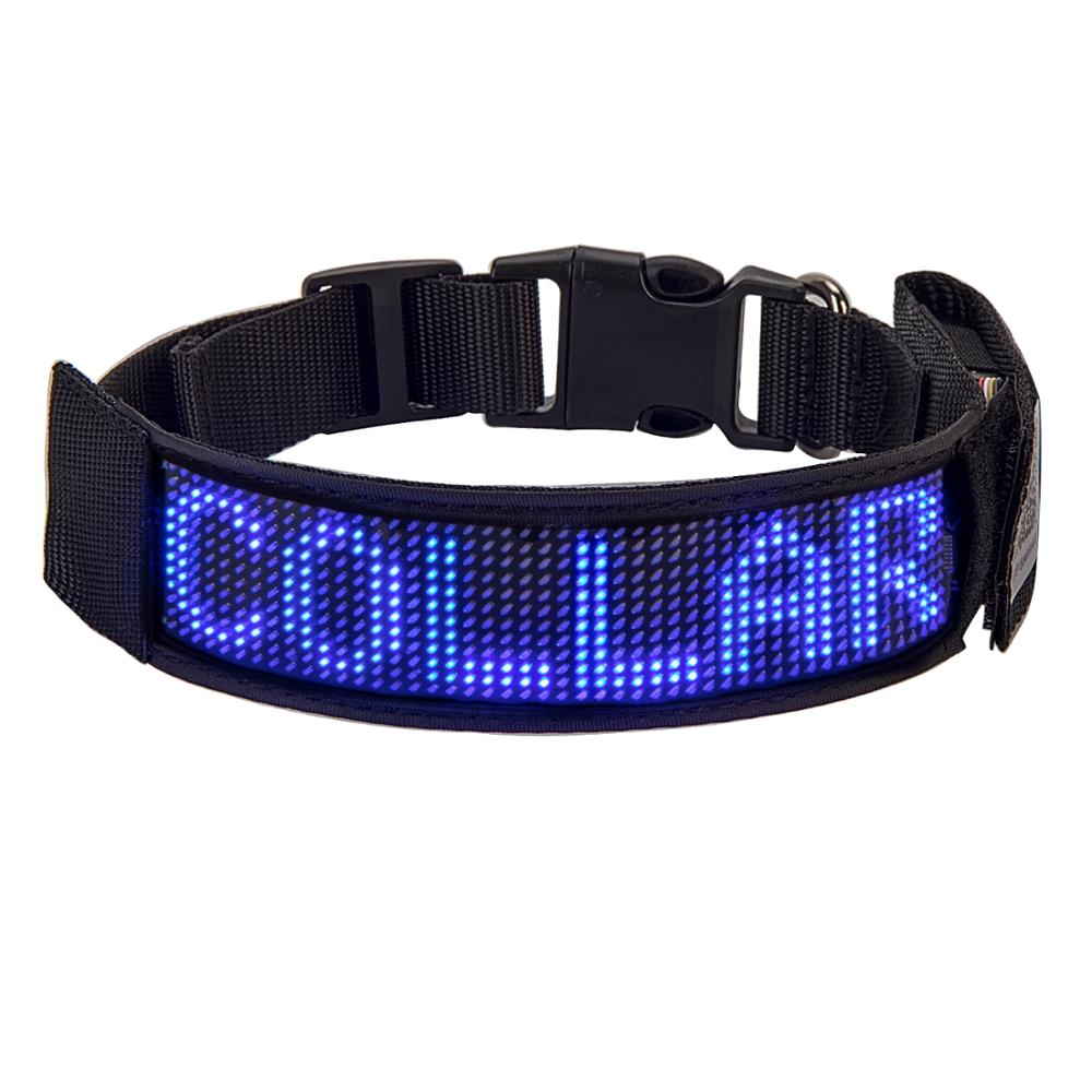 Text Display LED Dog Collar