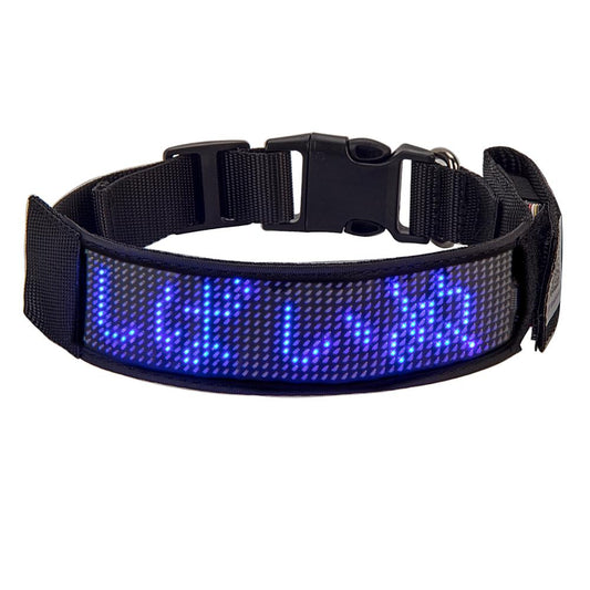 Text Display LED Dog Collar