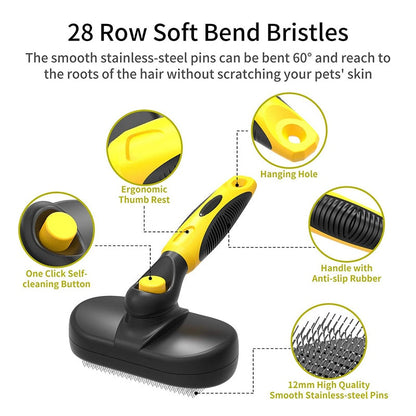 Stainless Steel Pins Dog Grooming Brush