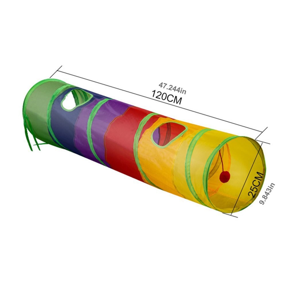 2 Holes Rainbow Cat Tunnel