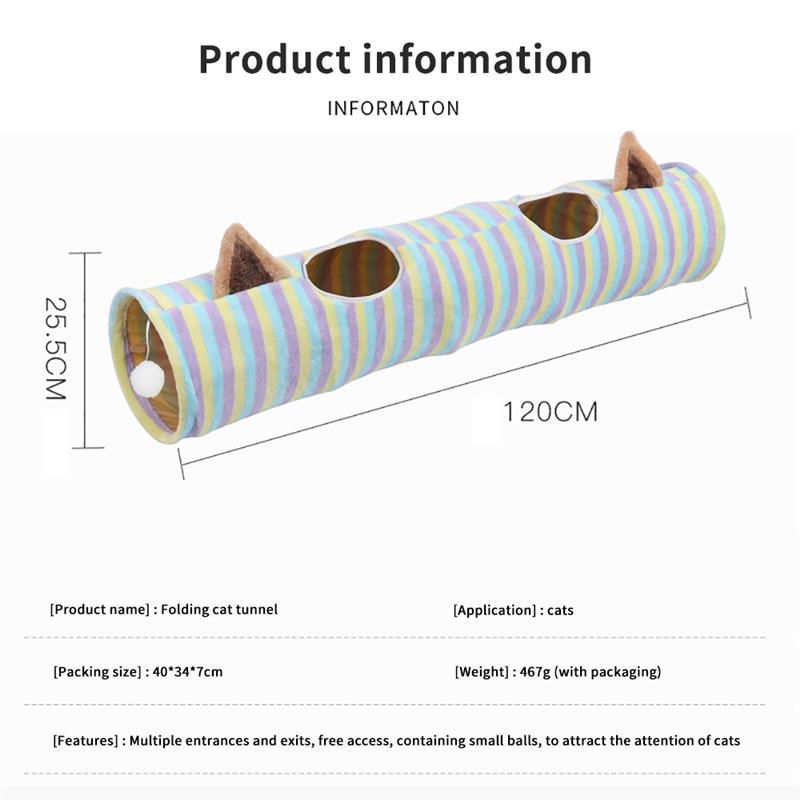 4 Way Collapsible Cat Tunnel