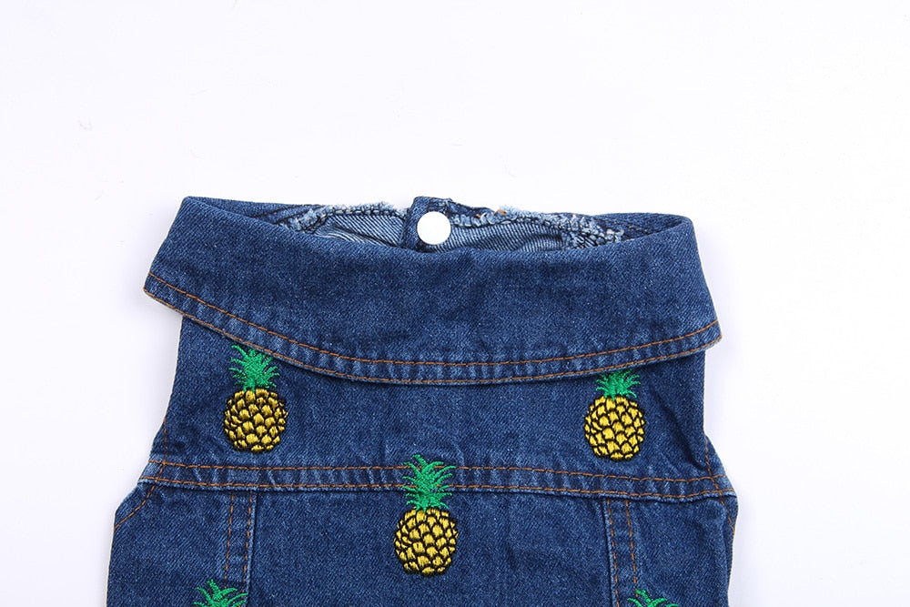 Pineapple Blue Denim Dog Jacket