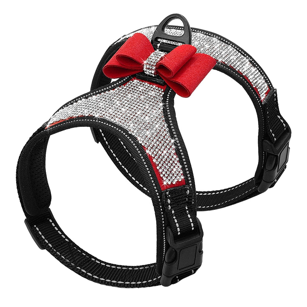 Rhinestone Bowknot Dog Harness