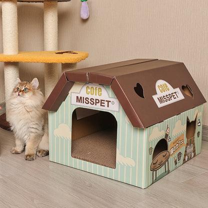 Decorative Cartoon Cute Cat Scratch House