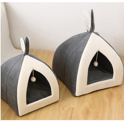 Cute Bunny Ear Cat Bed