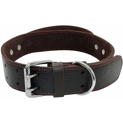 Sturdy Genuine Leather Dog Collar