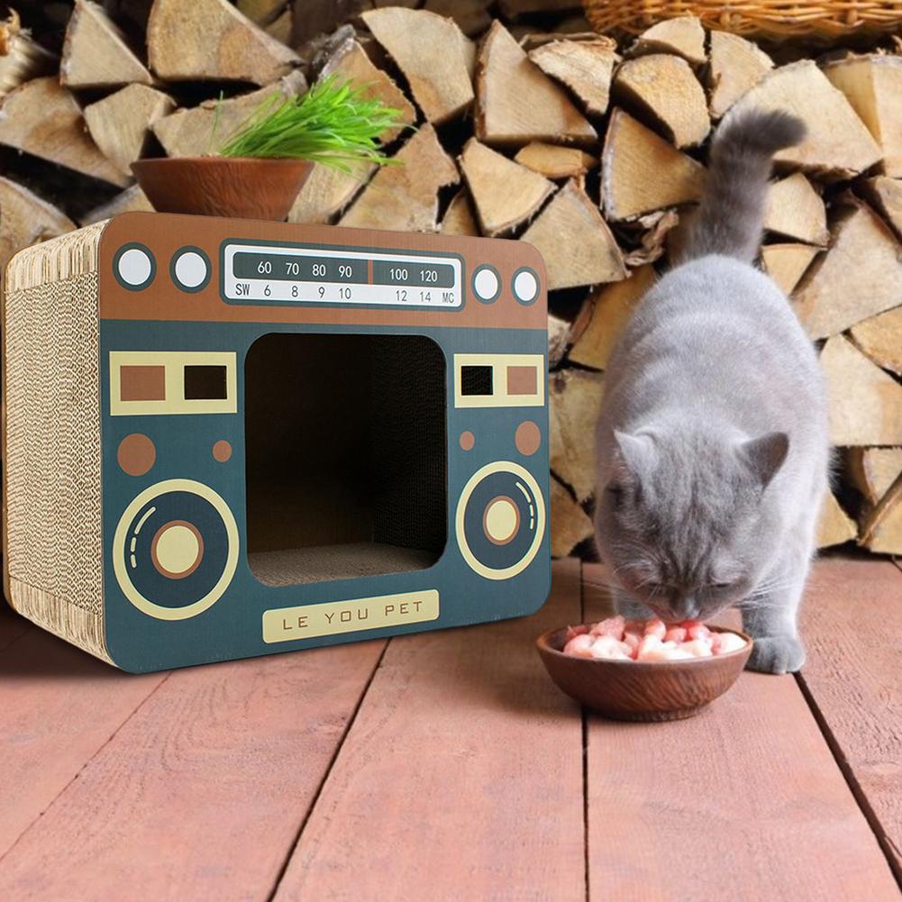 Retro Radio Cat Scratcher Board