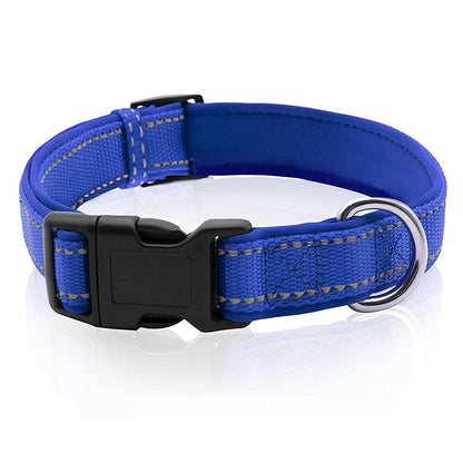 Reflective Neoprene Padded Dog Collar