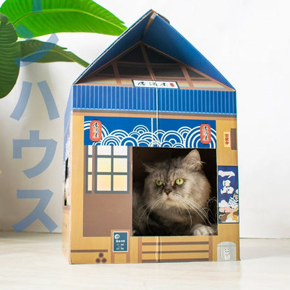 Funny Cat House Scratching Lounge