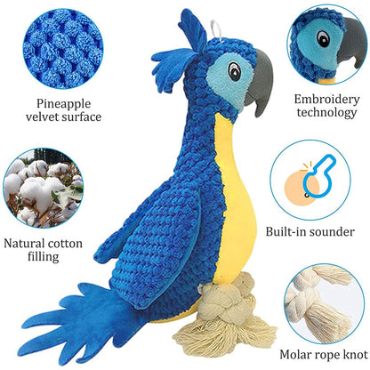 Cute Parrot Dog Rope Toys