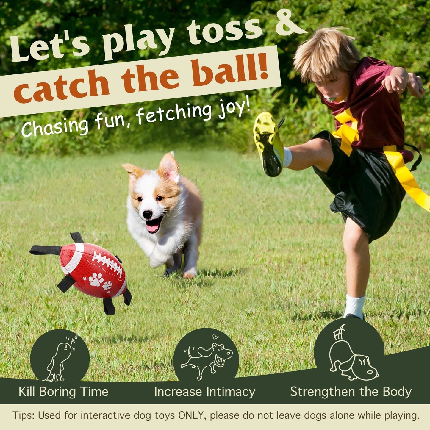 Tug Of War Dog Football Toy