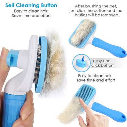Self Cleaning Dog Massage Brush