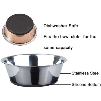 Silicone Bottom Stainless Steel Dog Bowl