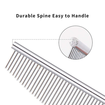 Stainless Steel Arc Design Dog Comb