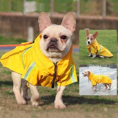 Reflective Strips Dog Overall Raincoat