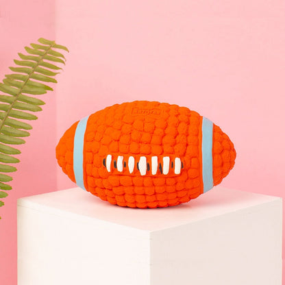 Squeaky Bouncy Dog Football Toy