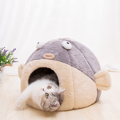 Cute Pufferfish Pet Bed