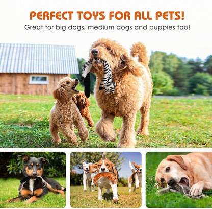 Squeaky Wild Animal Dog Toys