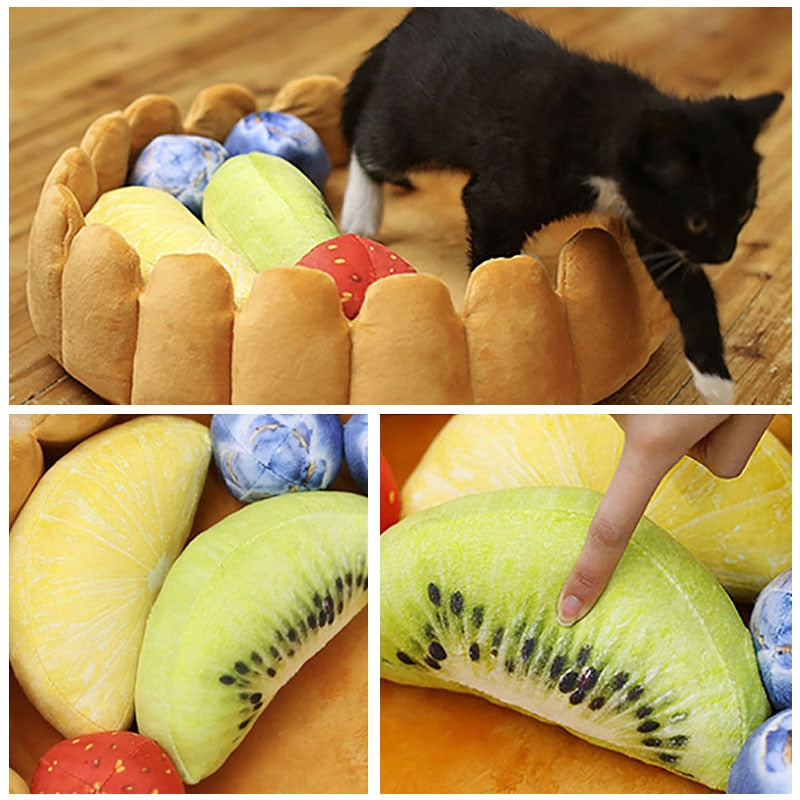 Kawaii Fruit Tart Pet Bed