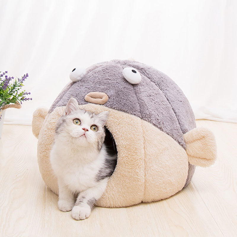 Cute Pufferfish Pet Bed