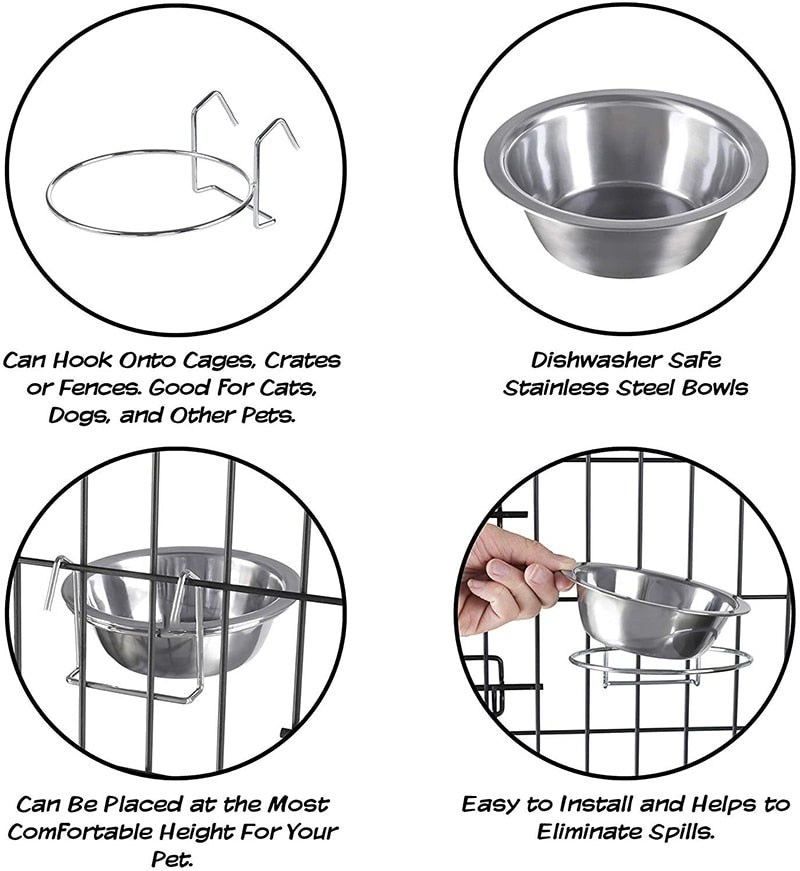 Stainless Steel Hanging Pet Bowls