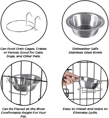 Stainless Steel Hanging Pet Bowls