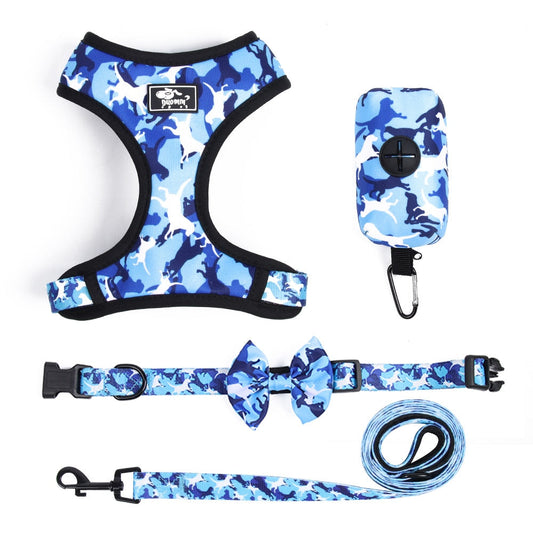 Outdoor Camouflage Dog Harness Set