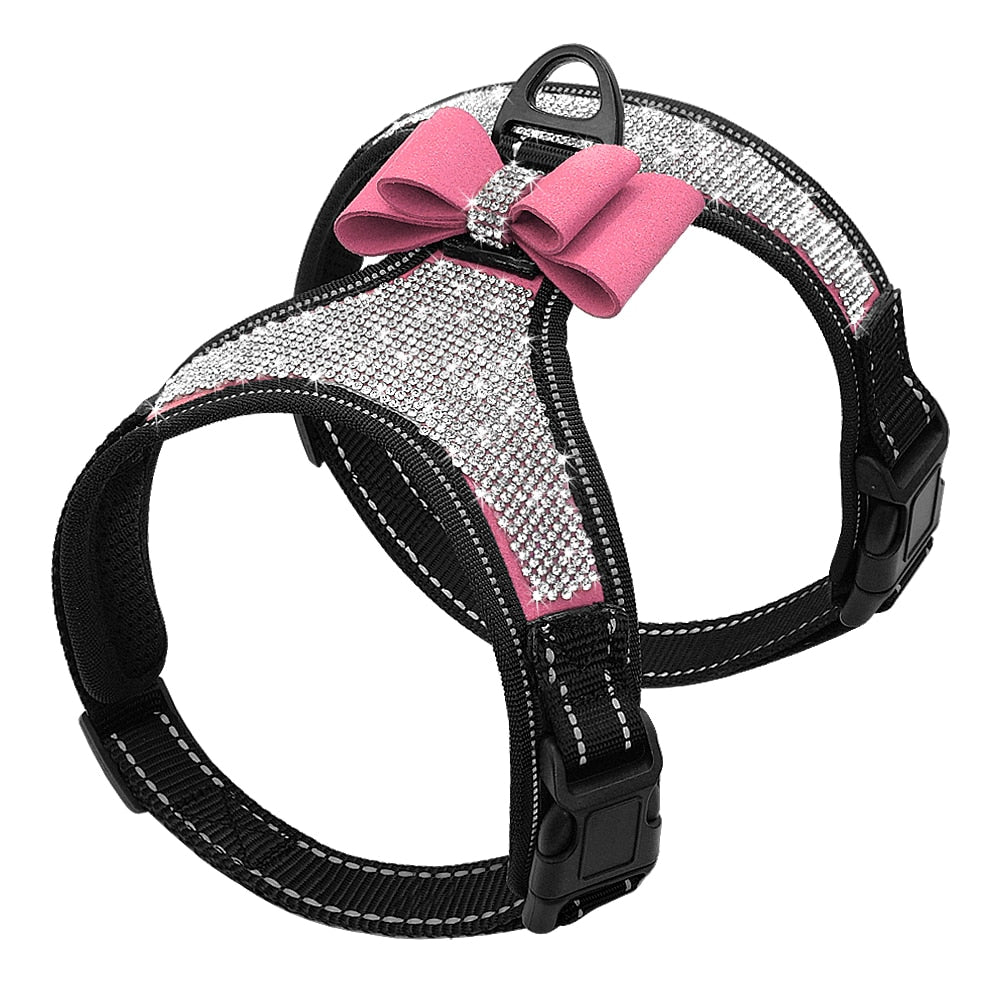 Rhinestone Bowknot Dog Harness