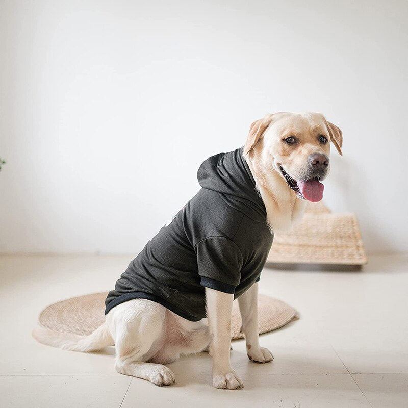 Fashion Print Large Dog Hoodie