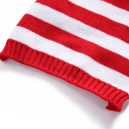 Red White Striped Dog Sweater