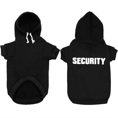 Security Printed Warm Dog Hoodies