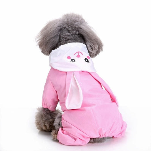 Cute Rabbit Design Dog Raincoat
