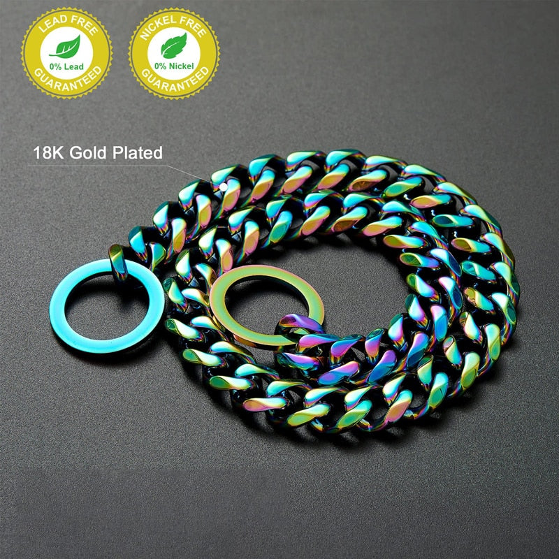 15mm Thick Stainless Steel Dog Chain