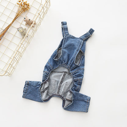 Pet Dog Denim Overall Jumpsuit