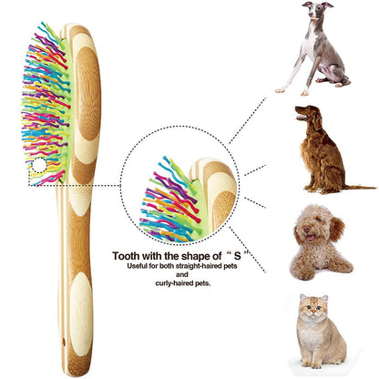 Effective Bamboo Bristle Dog Brush