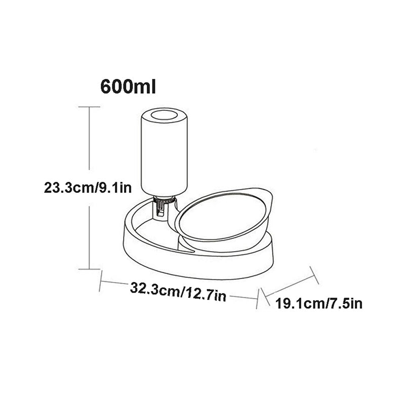 Crescent Shape 15 Degrees Tilt Dog Bowl